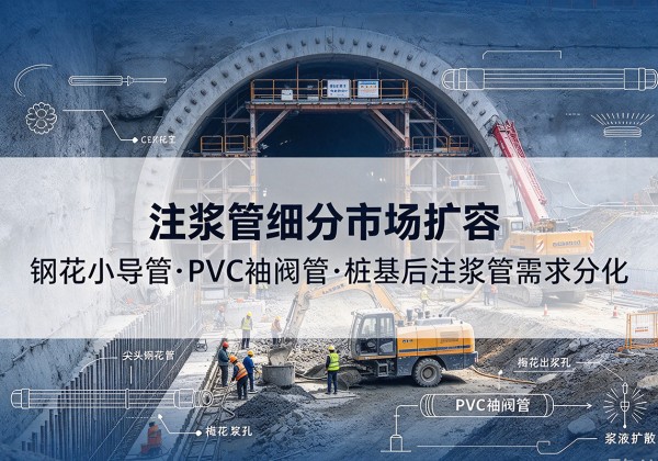 宜君注浆管细分市场扩容，隧道钢花小导管、PVC 袖阀管、桩基后注浆管需求分化